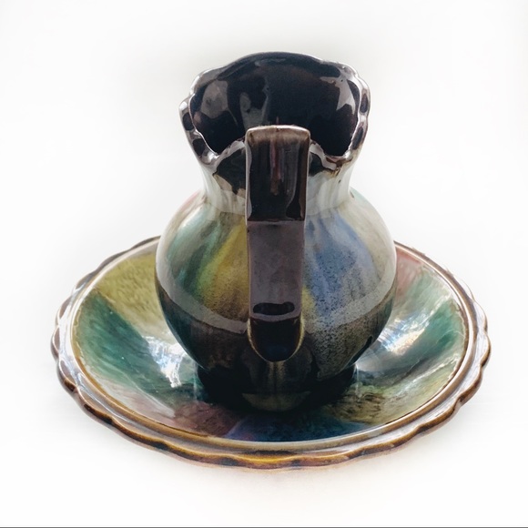 Vintage Japan Ceramic Creamer/Pitcher & Saucer Set - Picture 4 of 13